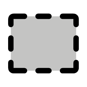 Rectangle Dashed Duotone Icon from Phosphor Duotone Set