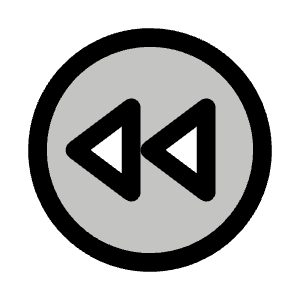 Rewind Circle Duotone Icon from Phosphor Duotone Set