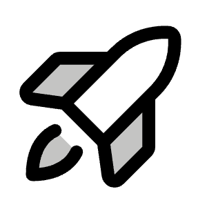 Rocket Launch Duotone Icon from Phosphor Duotone Set