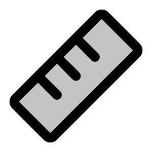 Ruler Duotone Icon from Phosphor Duotone Set