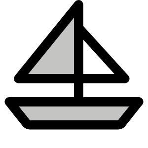 Sailboat Duotone Icon from Phosphor Duotone Set