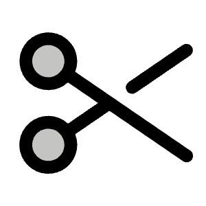 Scissors Duotone Icon from Phosphor Duotone Set