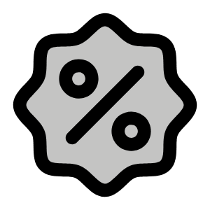 Seal Percent Duotone Icon from Phosphor Duotone Set