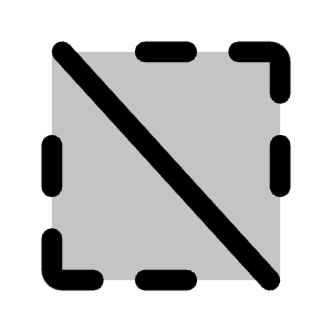 Selection Slash Duotone Icon from Phosphor Duotone Set