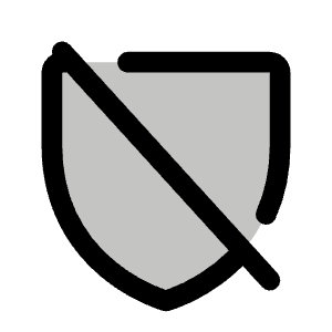 Shield Slash Duotone Icon from Phosphor Duotone Set