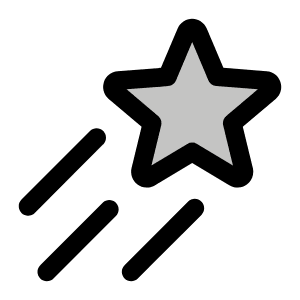 Shooting Star Duotone Icon from Phosphor Duotone Set