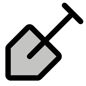 Shovel Duotone Icon from Phosphor Duotone Set