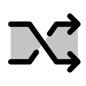 Shuffle Angular Duotone Icon from Phosphor Duotone Set