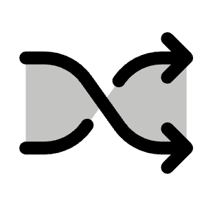 Shuffle Duotone Icon from Phosphor Duotone Set
