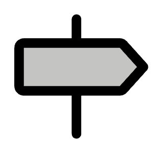 Signpost Duotone Icon from Phosphor Duotone Set