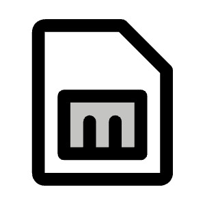 Sim Card Duotone Icon from Phosphor Duotone Set