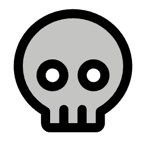 Skull Duotone Icon from Phosphor Duotone Set