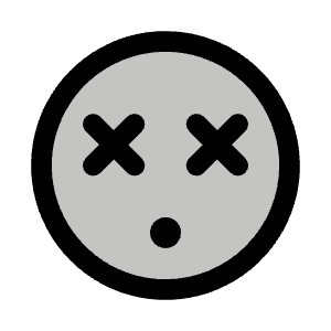 Smiley X Eyes Duotone Icon from Phosphor Duotone Set