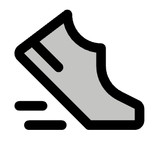 Sneaker Move Duotone Icon from Phosphor Duotone Set