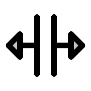 Split Horizontal Duotone Icon from Phosphor Duotone Set