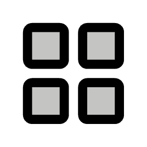 Squares Four Duotone Icon from Phosphor Duotone Set