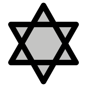 Star Of David Duotone Icon from Phosphor Duotone Set