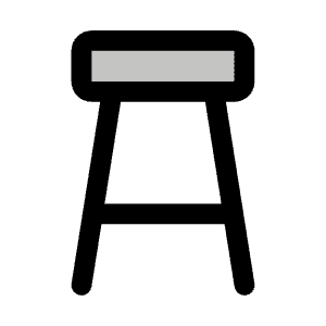 Stool Duotone Icon from Phosphor Duotone Set
