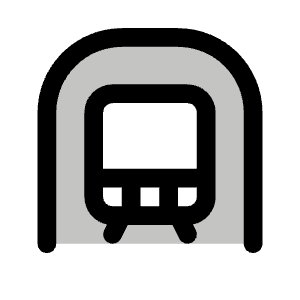 Subway Duotone Icon from Phosphor Duotone Set