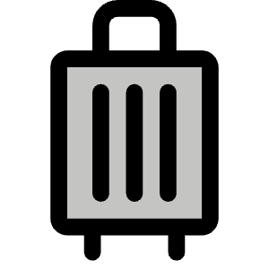 Suitcase Rolling Duotone Icon from Phosphor Duotone Set