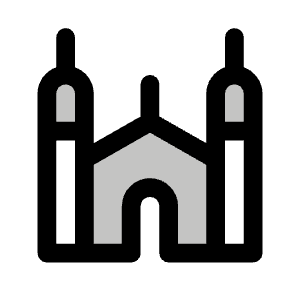 Synagogue Duotone Icon from Phosphor Duotone Set