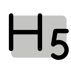 Text H Five Duotone Icon from Phosphor Duotone Set