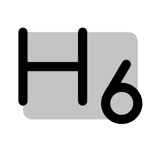 Text H Six Duotone Icon from Phosphor Duotone Set