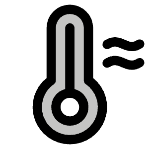 Thermometer Hot Duotone Icon from Phosphor Duotone Set