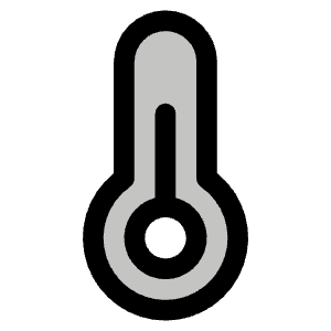 Thermometer Simple Duotone Icon from Phosphor Duotone Set