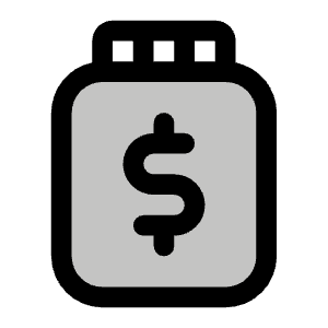 Tip Jar Duotone Icon from Phosphor Duotone Set