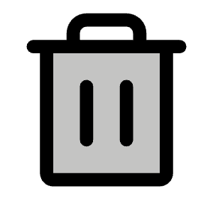 Trash Duotone Icon from Phosphor Duotone Set