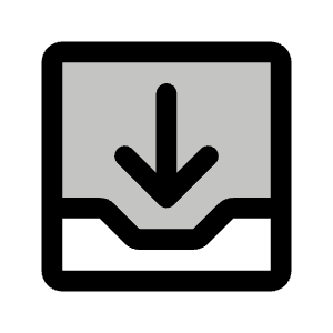 Tray Arrow Down Duotone Icon from Phosphor Duotone Set