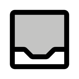 Tray Duotone Icon from Phosphor Duotone Set
