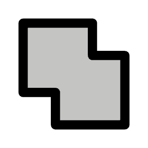 Unite Square Duotone Icon from Phosphor Duotone Set