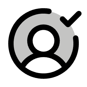 User Circle Check Duotone Icon from Phosphor Duotone Set