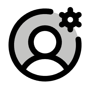 User Circle Gear Duotone Icon from Phosphor Duotone Set