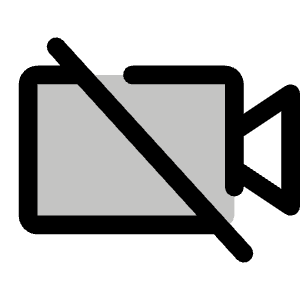 Video Camera Slash Duotone Icon from Phosphor Duotone Set