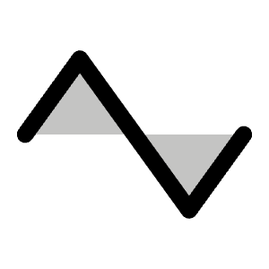 Wave Triangle Duotone Icon from Phosphor Duotone Set