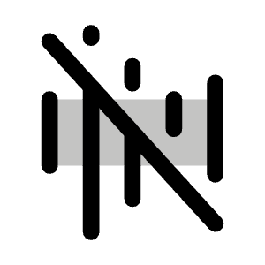 Waveform Slash Duotone Icon from Phosphor Duotone Set