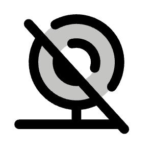 Webcam Slash Duotone Icon from Phosphor Duotone Set