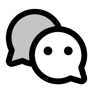 Wechat Logo Duotone Icon from Phosphor Duotone Set