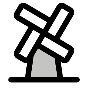 Windmill Duotone Icon from Phosphor Duotone Set