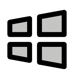 Windows Logo Duotone Icon from Phosphor Duotone Set