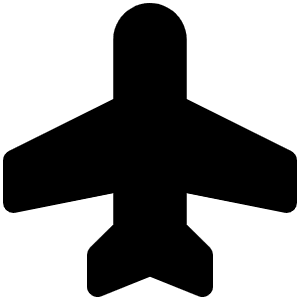 Airplane Fill Icon from Phosphor Fill Set