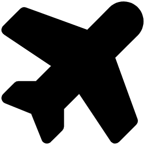 Airplane Tilt Fill Icon from Phosphor Fill Set