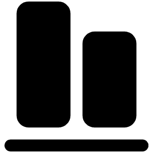 Align Bottom Fill Icon from Phosphor Fill Set