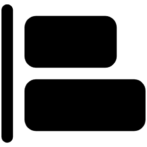 Align Left Fill Icon from Phosphor Fill Set