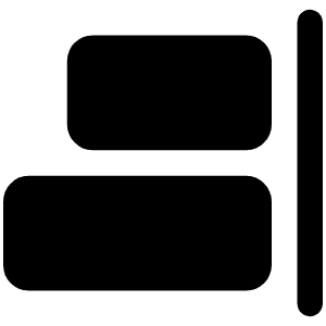 Align Right Fill Icon from Phosphor Fill Set