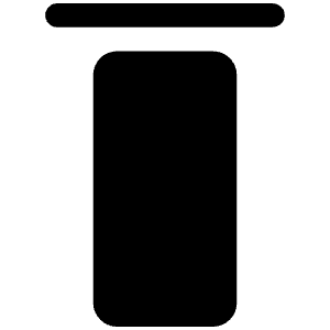 Align Top Simple Fill Icon from Phosphor Fill Set