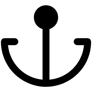 Anchor Simple Fill Icon from Phosphor Fill Set